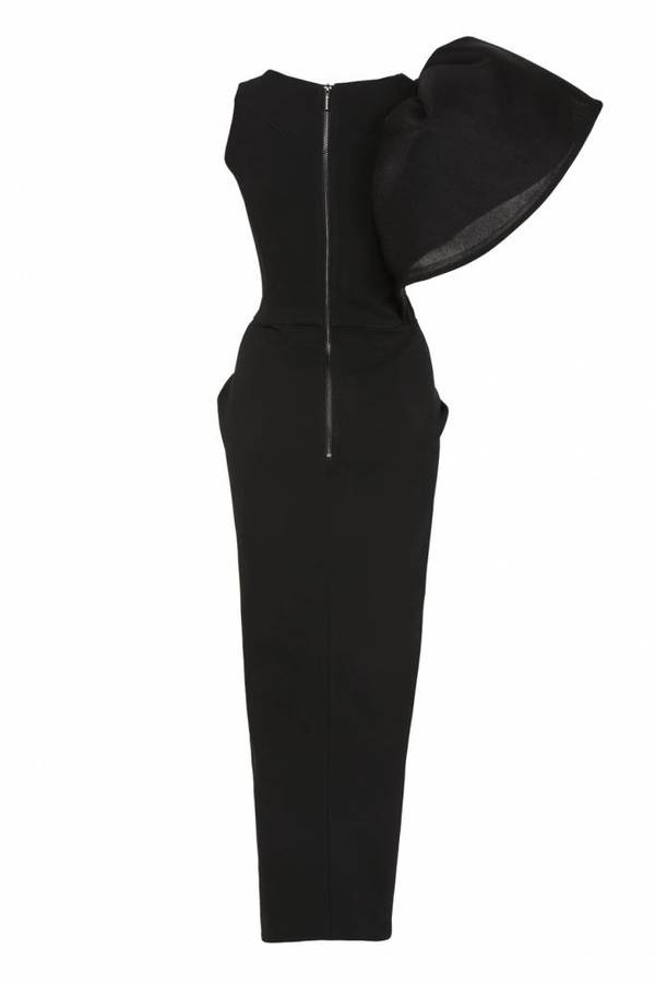 Maticevski Anticipate Leaf Dress - BLACK | Garmentory