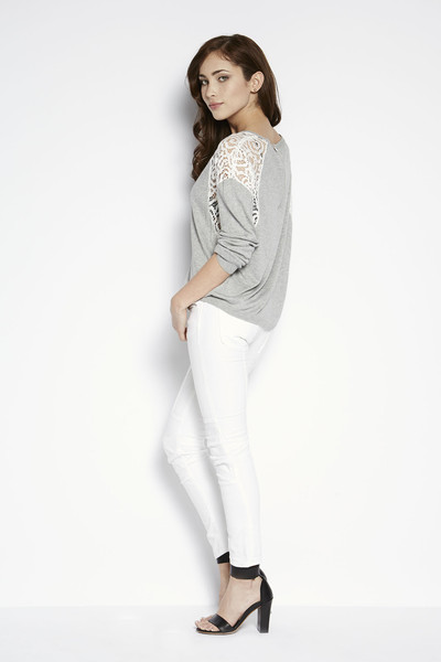 See U Soon Lace Shoulder Sweater See U Soon Lace Shoulder Sweater