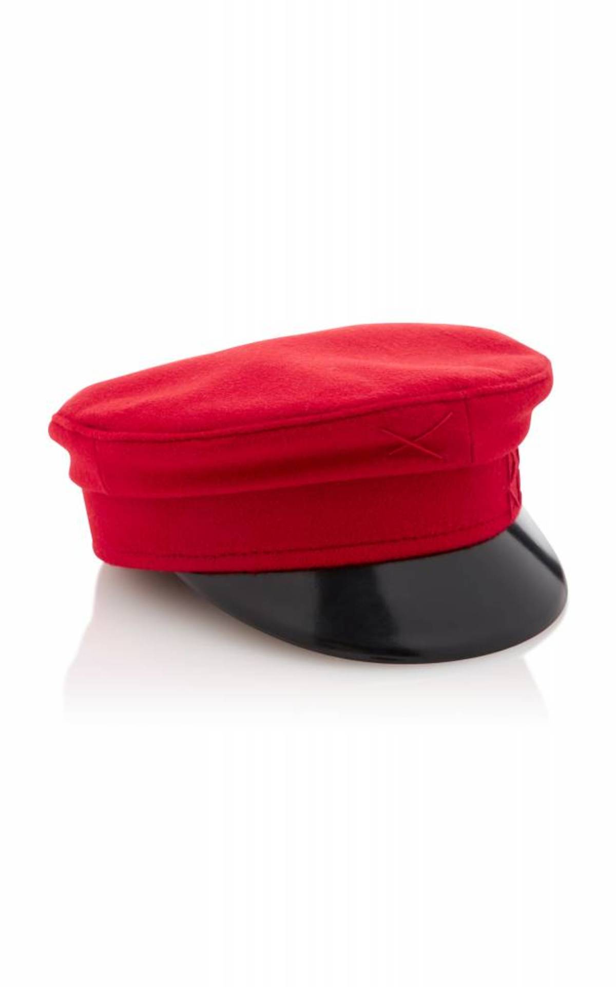 Ruslan Baginskiy Black & Red Wool Baker Boy Cap SIZE MED It main image 3