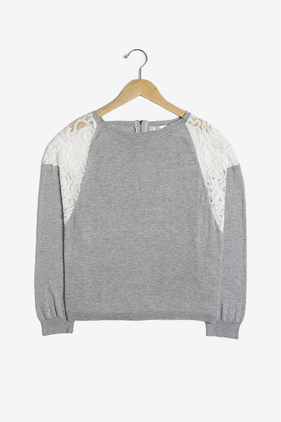 See U Soon Lace Shoulder Sweater See U Soon Lace Shoulder Sweater