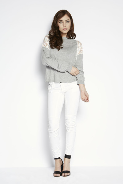 See U Soon Lace Shoulder Sweater See U Soon Lace Shoulder Sweater
