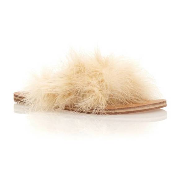 Brother Vellies Marabou Lamu Sandal - Mango