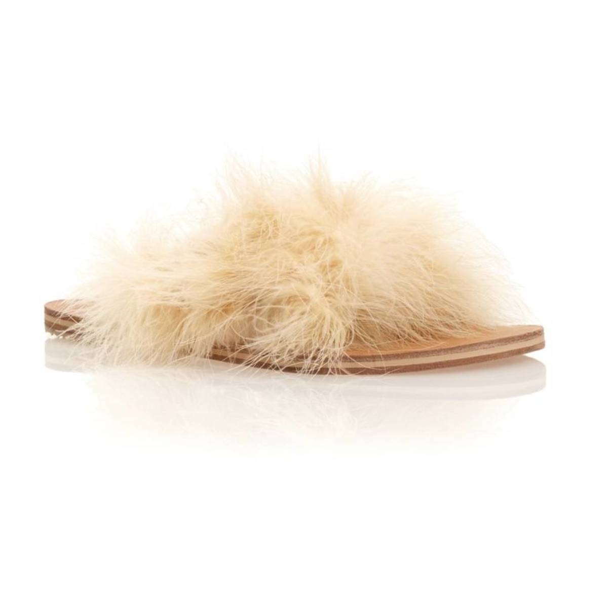 Brother Vellies Marabou Lamu Sandal - Mango - Image 2 of 3