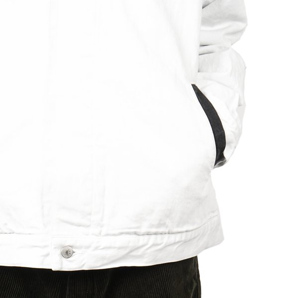 Cav Empt BLEACHED 2 COLOUR DENIM JACKET - White | Garmentory