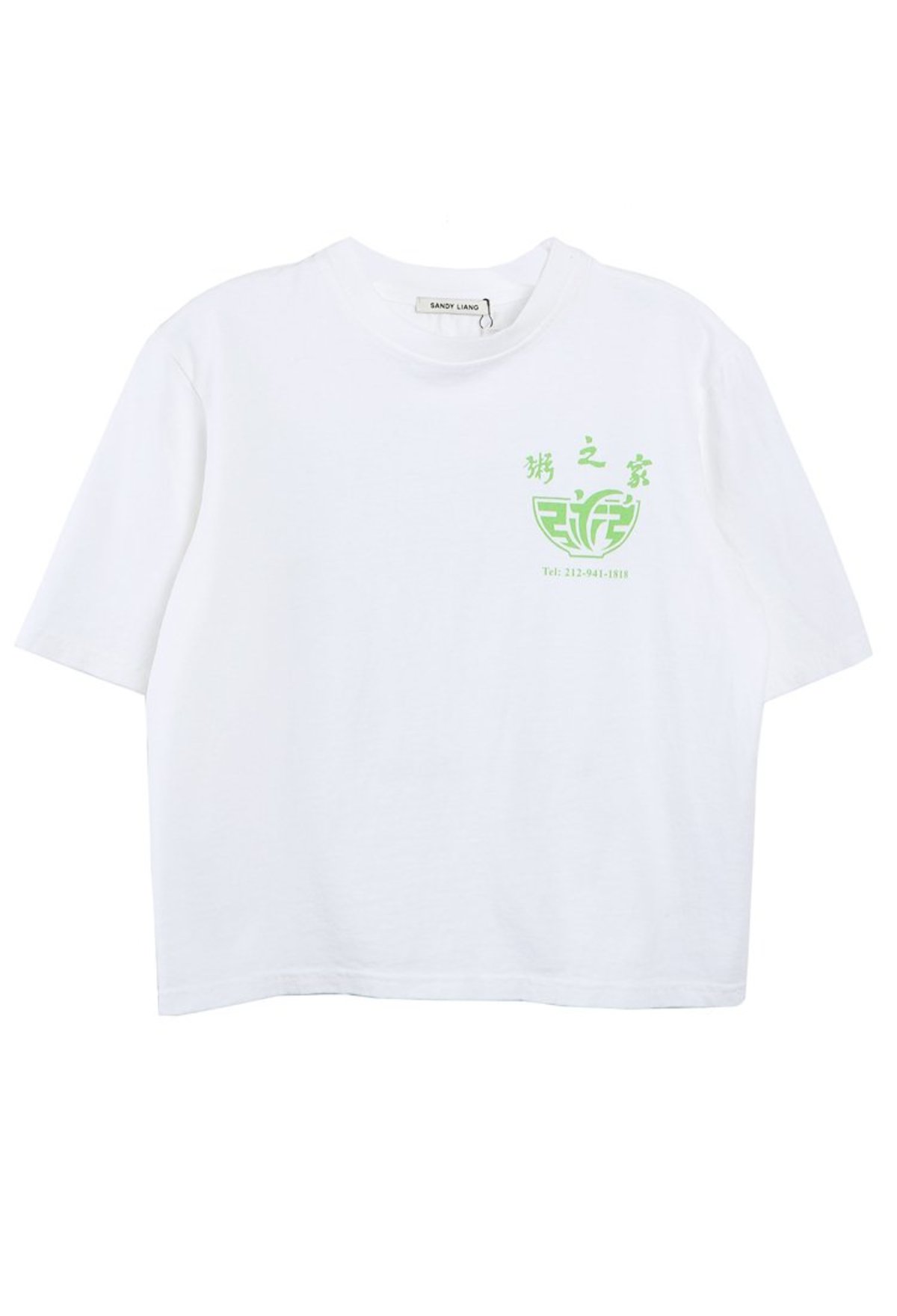 ★Sandy Liang★ ホワイト Chouchou Tシャツ Sandy Liang - Chouchou T-shirt | HBX - Globally Curated