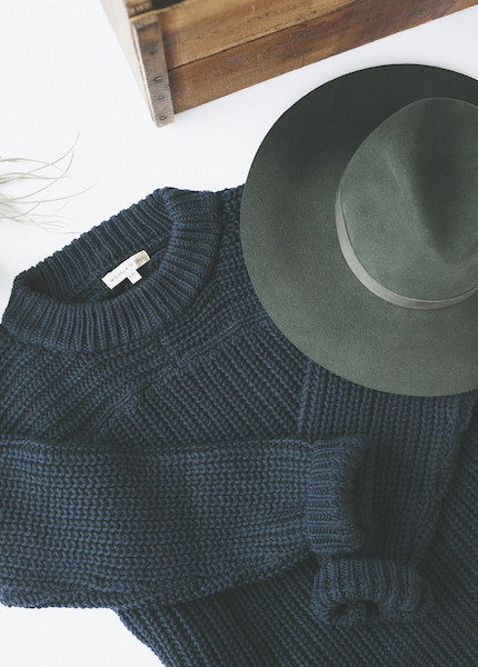 Micaela Greg Arch Sweater in Blue Black Micaela Greg Arch Sweater in Blue Black