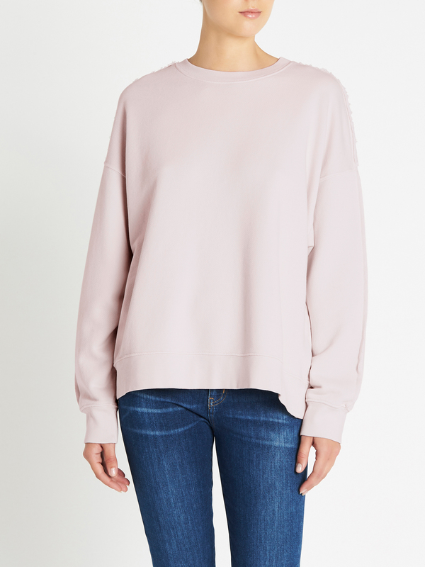 blush pink sweatshirt