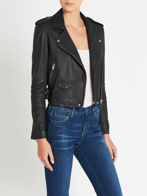 Iro Ashville Leather Jacket Grey