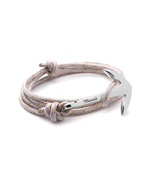 Miansai Silver Anchor And Shadow Rope Wrap Bracelet Miansai Silver Anchor And Shadow Rope Wrap Bracelet