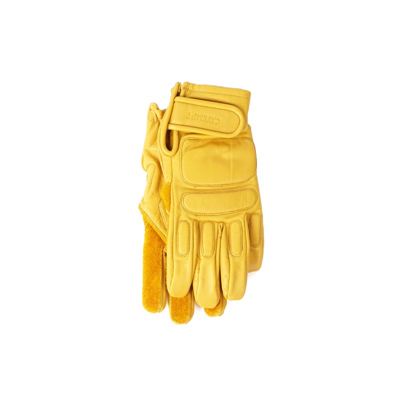 C.E（CAV EMPT）ST LINE × Ashram レザーグローブ XL Cav Empt x ASHRAM LEATHER GLOVES - YELLOW | Garmentory