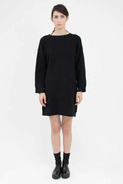 Micaela Greg RIPPLE SWEATER DRESS - BLACK Micaela Greg RIPPLE SWEATER DRESS - BLACK
