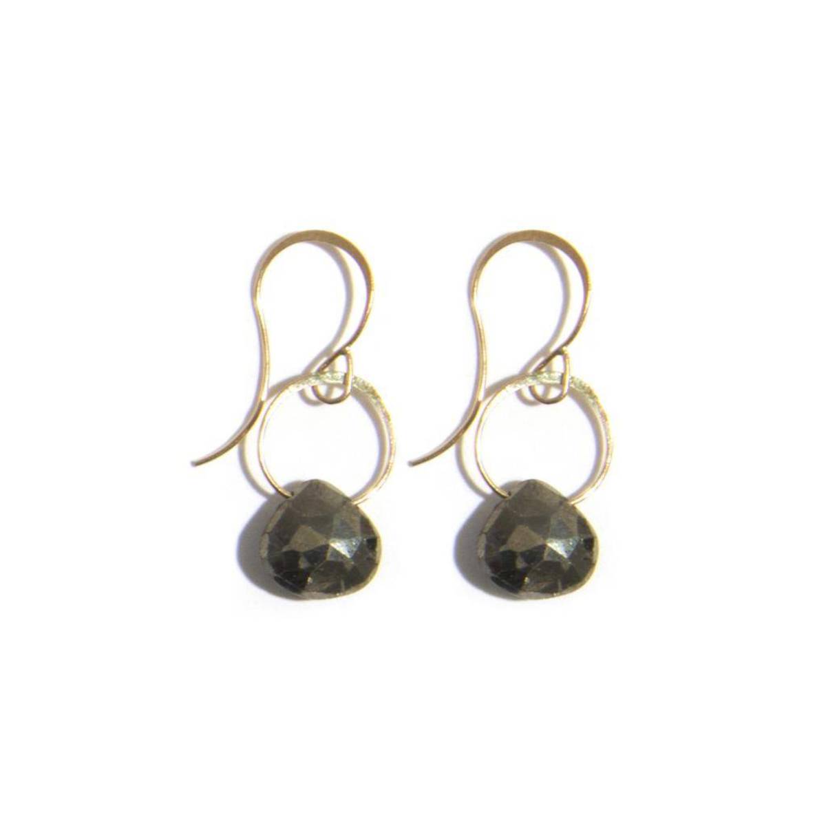 Melissa Joy Manning PYRITE SINGLE DROP EARRING - GOLD - Image 1 of 1