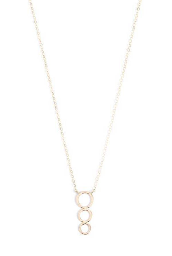 Melissa Joy Manning CIRCLE PENDANT DROP NECKLACE - SILVER