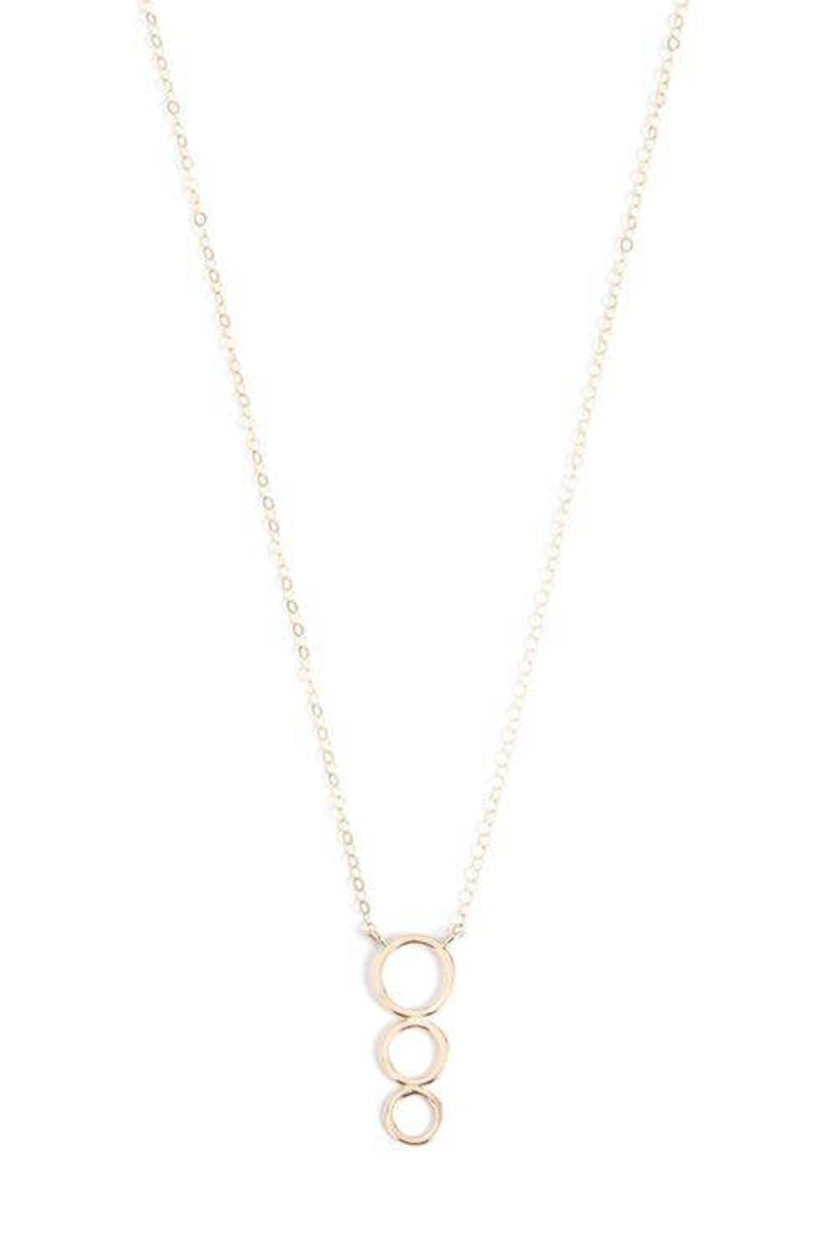 Melissa Joy Manning CIRCLE PENDANT DROP NECKLACE - SILVER - Image 1 of 1