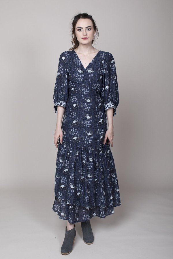 apiece apart bougainvillea wrap dress