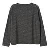 KIDS Finger In The Nose Bigtee Fringe Girl Knitted Oversized Long Sleeve Shirt - Heather Anthracite - Thumbnail 2