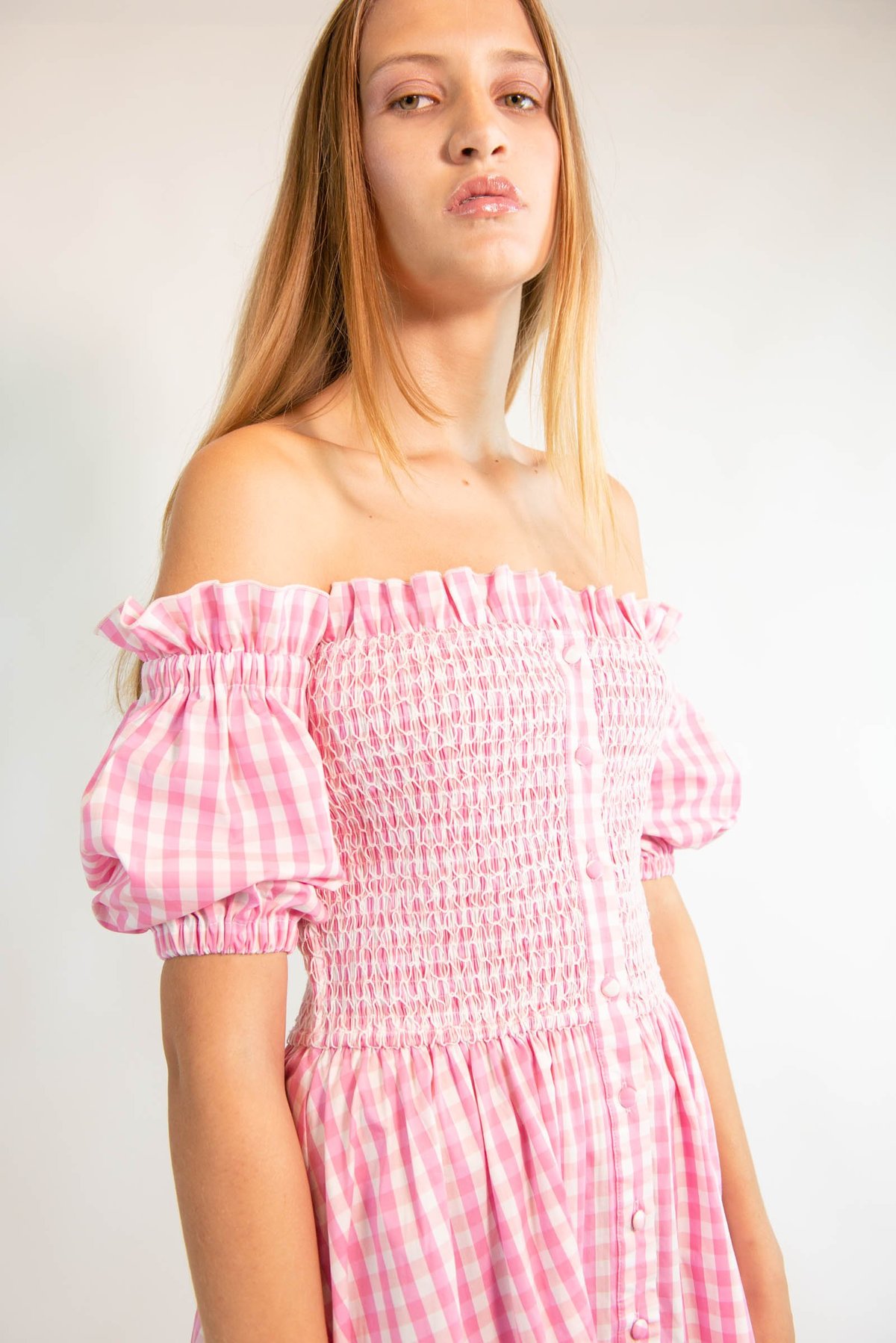 NIKA TANG Magda Dress - Pink Gingham - Image 1 of 4