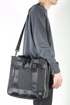 PORTER INTERNATIONAL HEAT ２WAY Porter Heat 2Way Tote Bag - Black | Garmentory