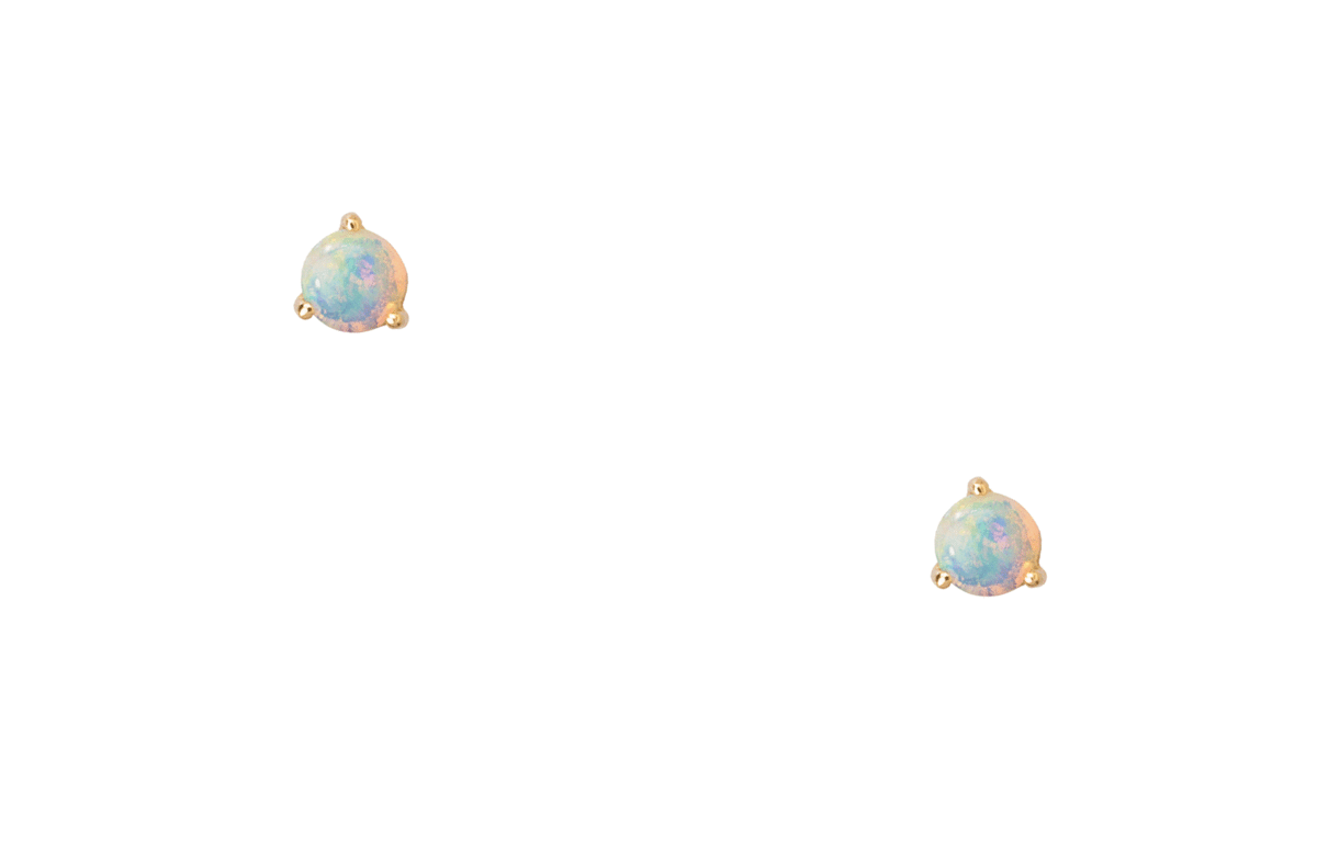 WWAKE Opal Stud Earring - Gold - Image 1 of 2