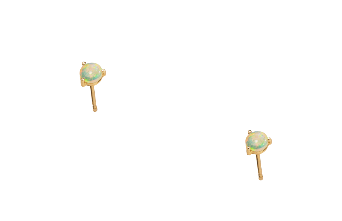 WWAKE Opal Stud Earring - Gold - Image 2 of 2