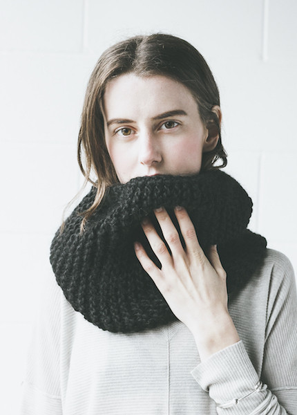 Bare Knitwear Mauro Cowl in Black Bare Knitwear Mauro Cowl in Black