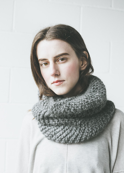 Bare Knitwear Mauro Cowl in Charcoal Bare Knitwear Mauro Cowl in Charcoal