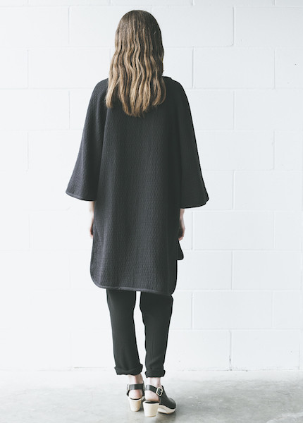 Black Crane - Reversible Poncho in Black Black Crane - Reversible Poncho in Black
