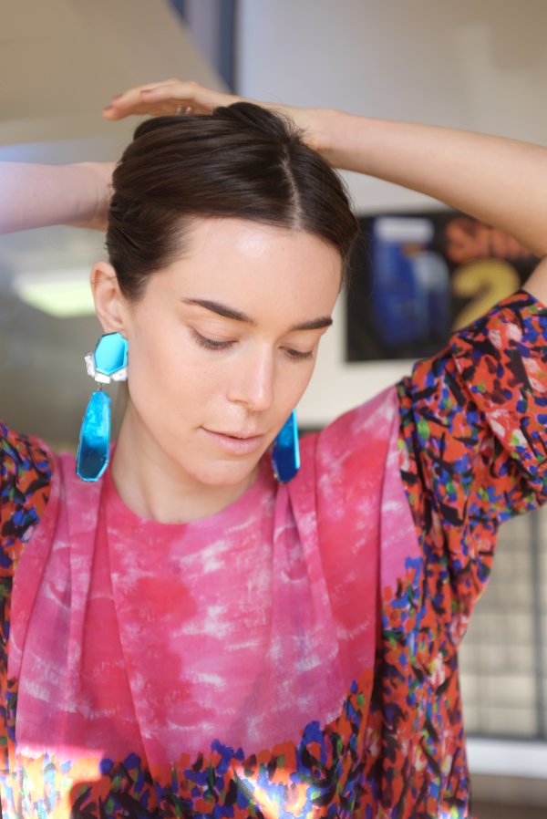 Nikki Couppee Cocktail Earrings - Blue Nikki Couppee Cocktail Earrings - Blue