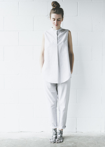 The Sleep Shirt - Sleeveless Pyjama Shirt in Black Oxford Stripe The Sleep Shirt - Sleeveless Pyjama Shirt in Black Oxford Stripe