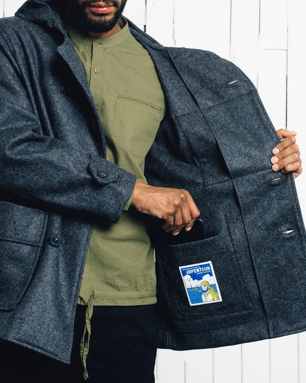 Arpenteur Kabig Melton Wool Coat | Garmentory