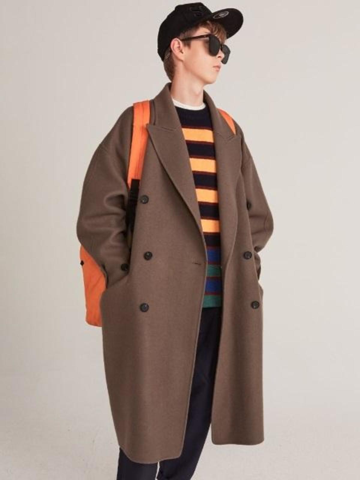 HEICH BLADE Handmade Wool Double Coat - Khaki | Garmentory