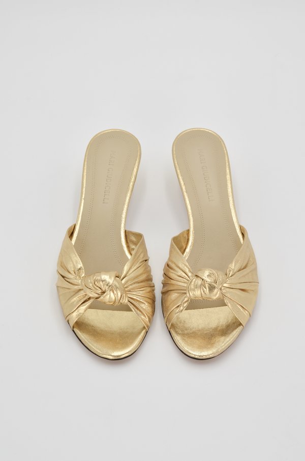 Mari Giudicelli Jeanne Knot Sandal - Gold | Garmentory