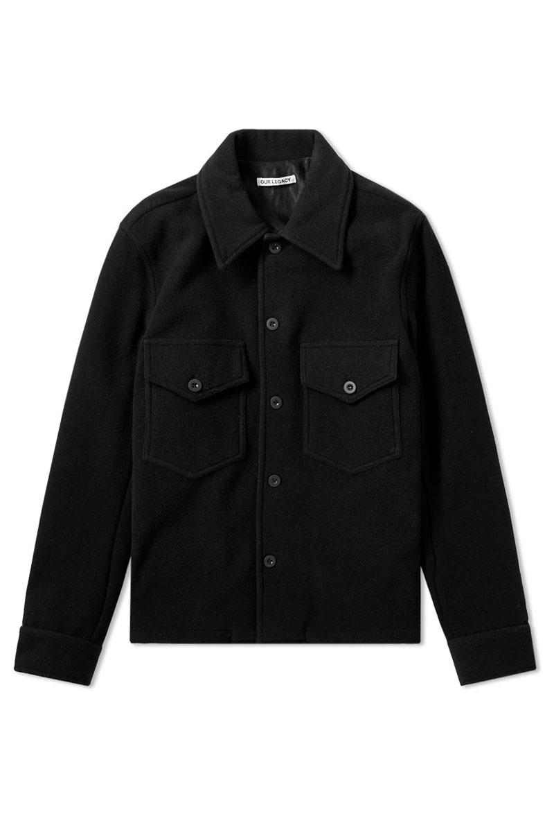OUR LEGACY LOAN JACKET - BLACK MELTON | Garmentory