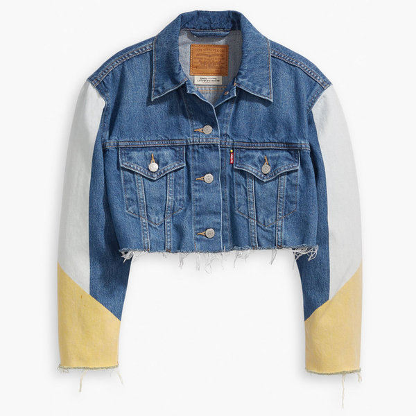 levis cut off crop trucker