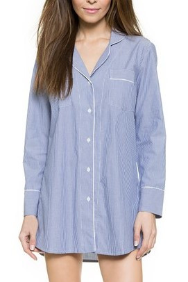 Salua Boyfriend's Shirt in Mediterranean Stripes Salua Boyfriend's Shirt in Mediterranean Stripes