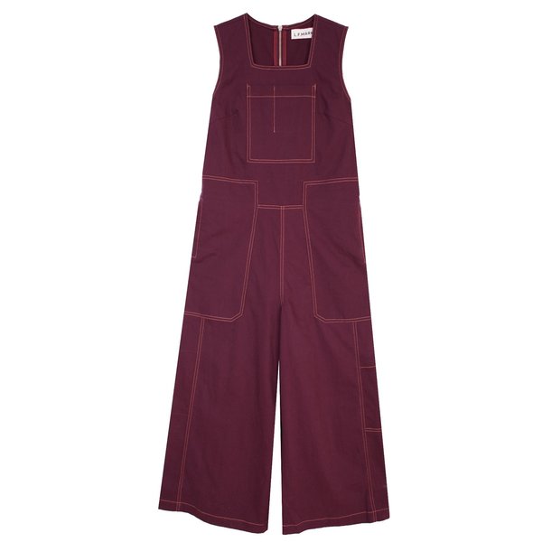 burgundy boiler suit