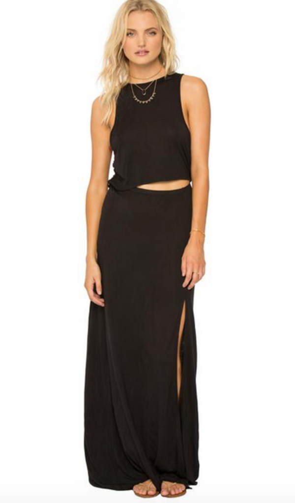 knee length dresses for ladies Amuse society SEASIDE dress / black main image 0