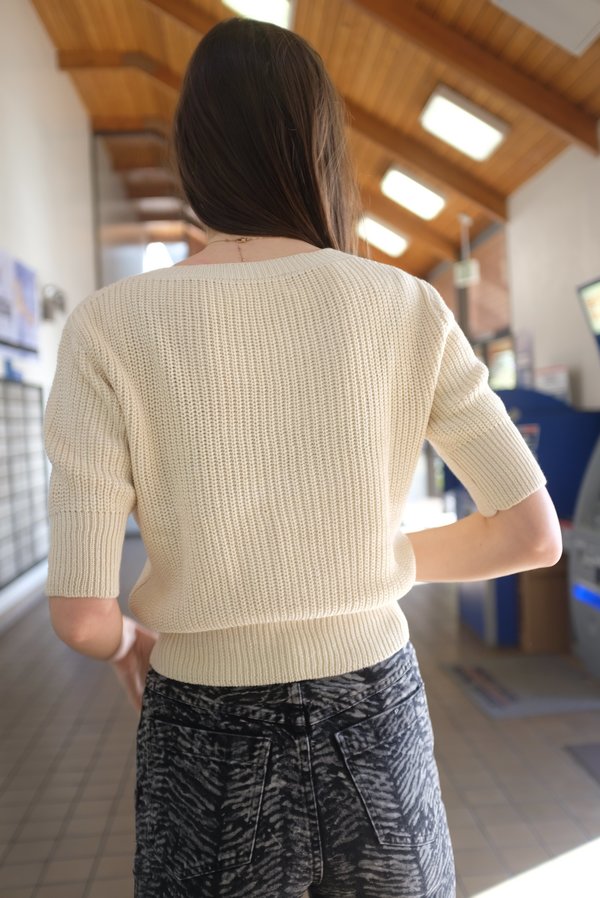 Beklina Hand Knit Story Top - Straw Beklina Hand Knit Story Top - Straw