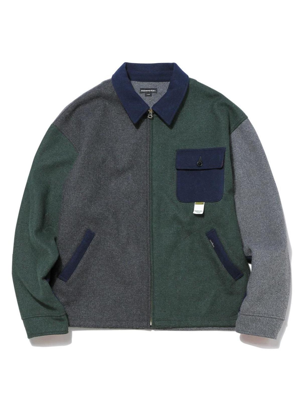 ThisIsNeverThat Wool Zip Jacket - Green | Garmentory