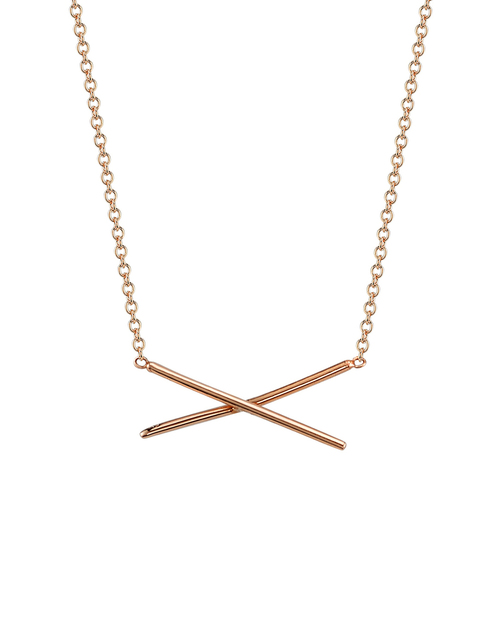 Gabriela Artigas X Necklace in 14K Rose Gold Gabriela Artigas X Necklace in 14K Rose Gold