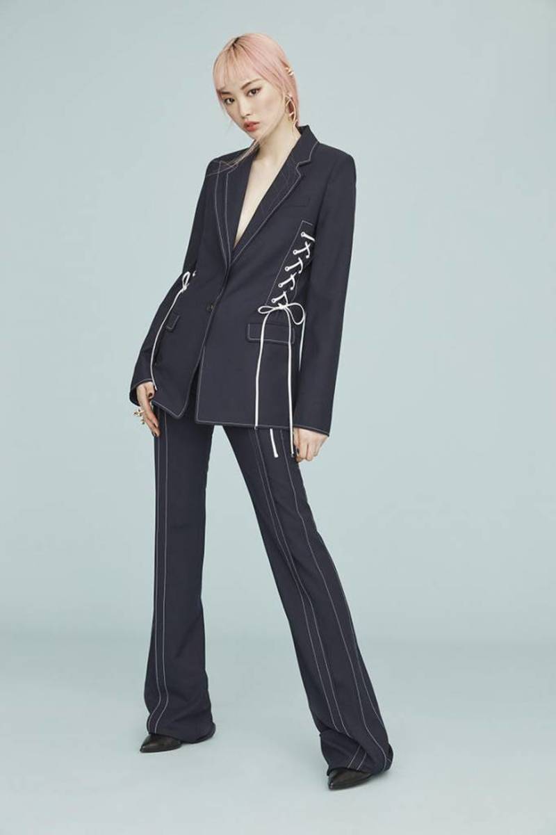 Adeam Double Tailored Jacket - NAVY | Garmentory