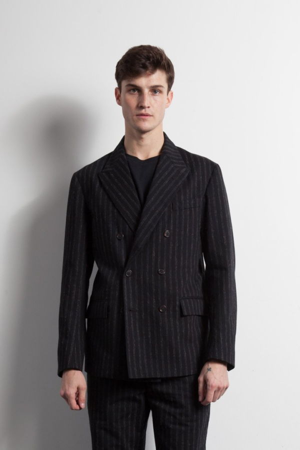 Kapatid NYC MENS DOUBLE BREASTED JACKET - CHALK STRIPES