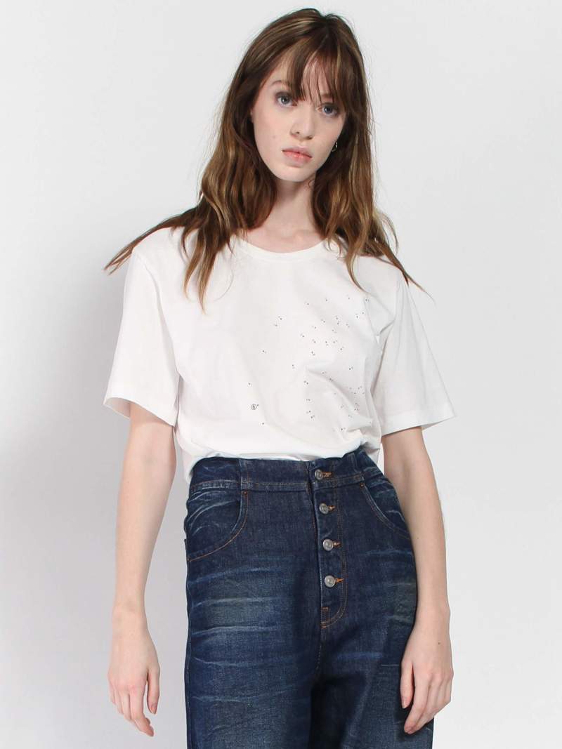 MM6 Maison Margiela Connect the Dots Tee - White | Garmentory