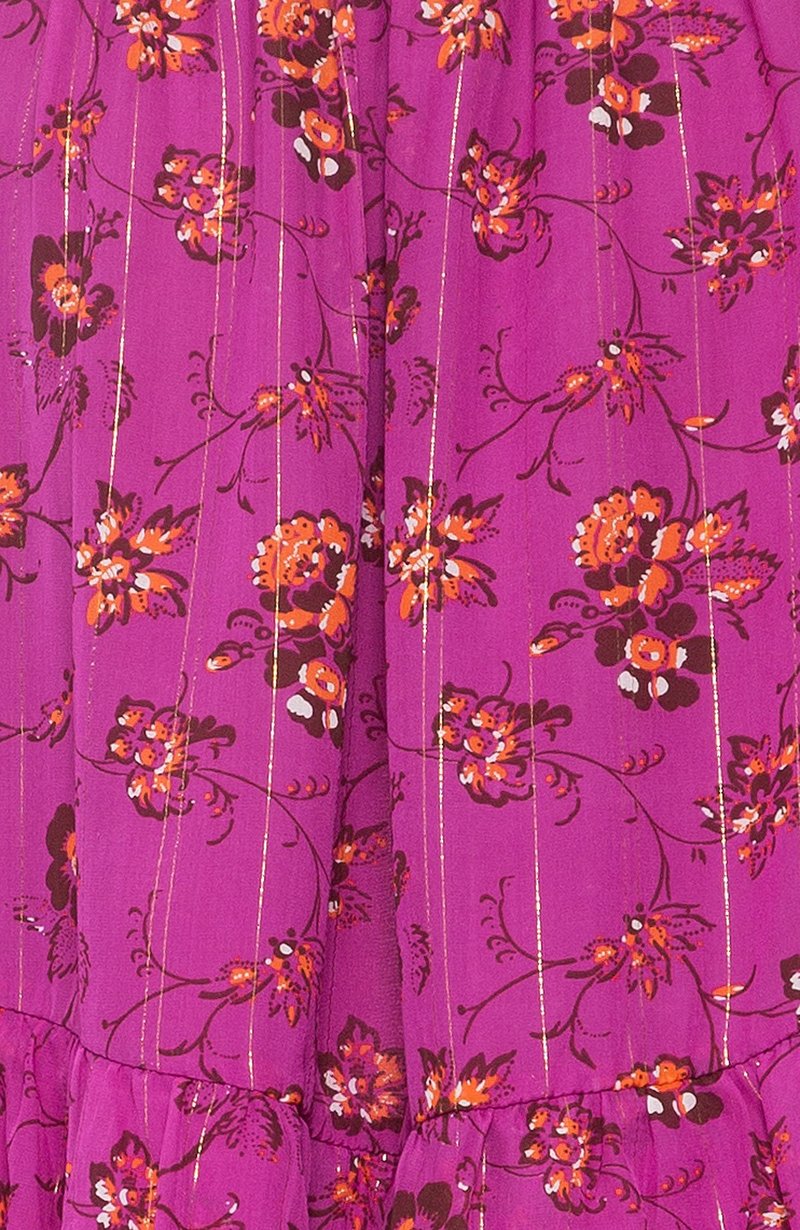 Ulla Johnson Ciel Floral Silk Dress MAGENTA Garmentory