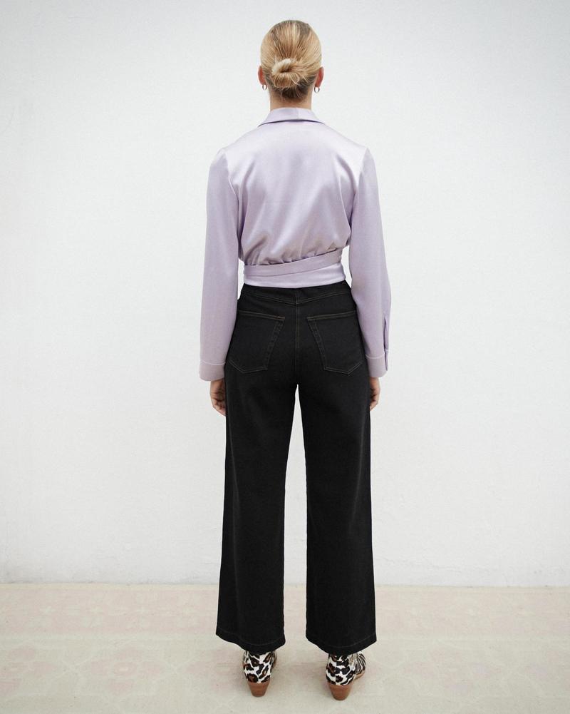 未着用　Nanushka　wide-leg jeans　31in　イタリア製 Nanushka Josine high-rise wide-leg jeans Nanushka