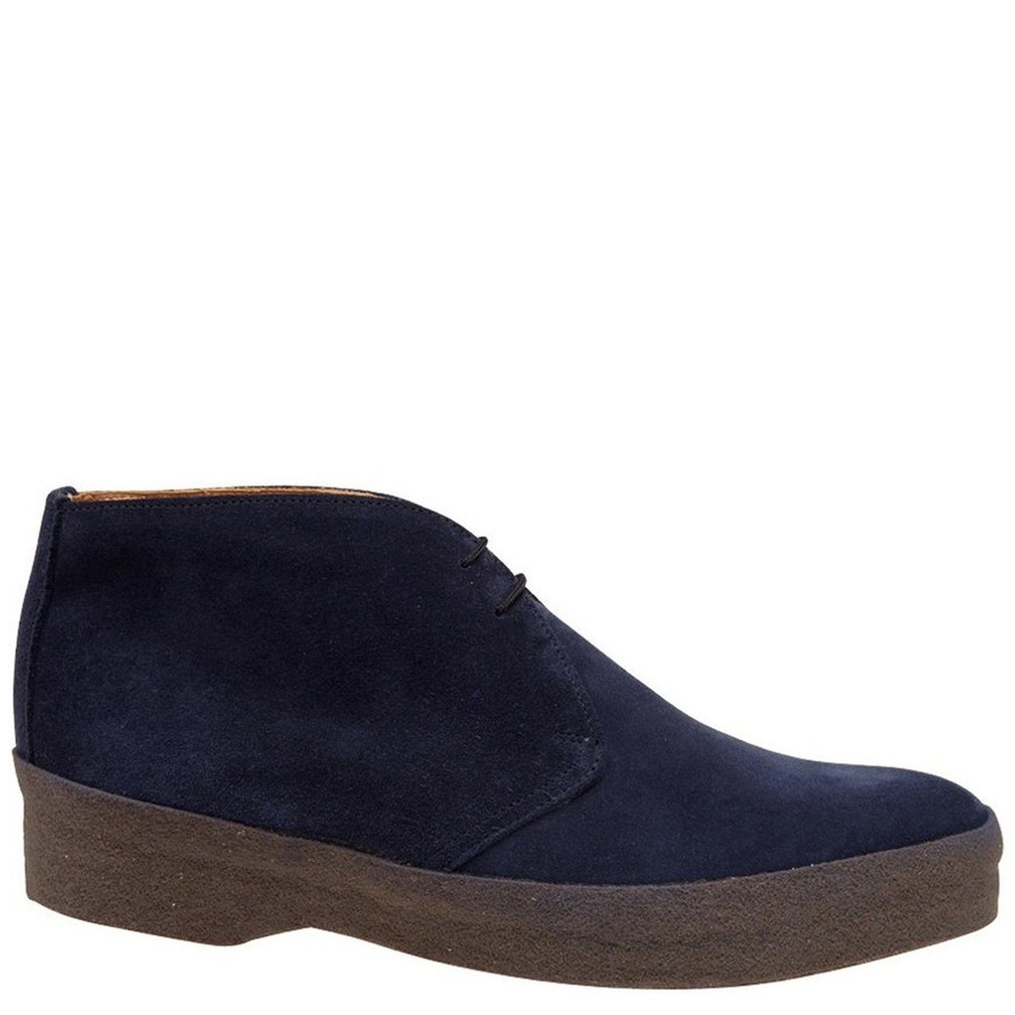 Sanders Suede & Crepe Sole English Made Chukka Boots NAVY Garmentory