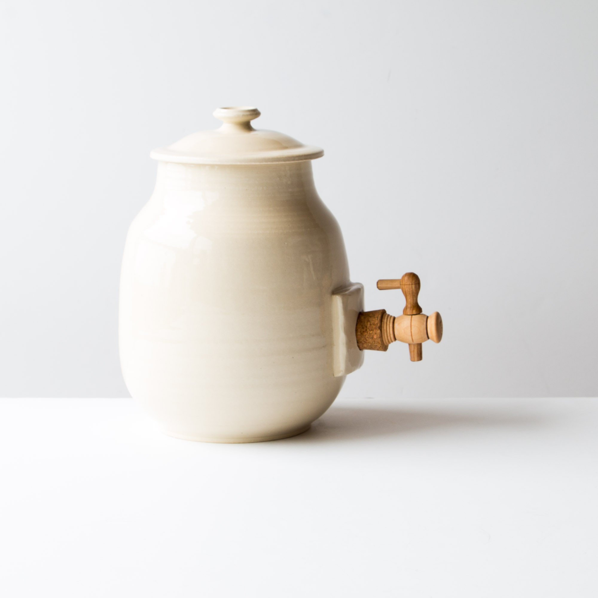 Jacques Benoît Ceramic Vinegar Pot Kombucha Jar white Garmentory