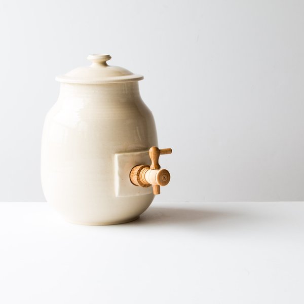 Jacques Benoît Ceramic Vinegar Pot Kombucha Jar white Garmentory