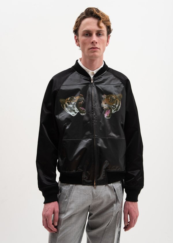 ジャケット・アウター doublet 3D PRITED SOUVENIR JACKET TIGER Doublet Tiger 3D Printed Souvenir Jacket - black | Garmentory