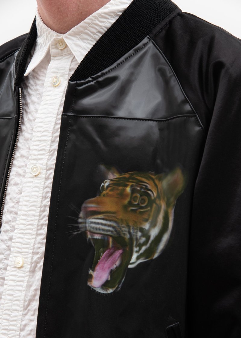 Doublet Tiger 3D Printed Souvenir Jacket - black | Garmentory